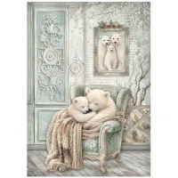 Stamperia White Christmas A4 Rijstpapier Selectie (6 stuks) door Cristina Radovan ( DFSA4XWG)